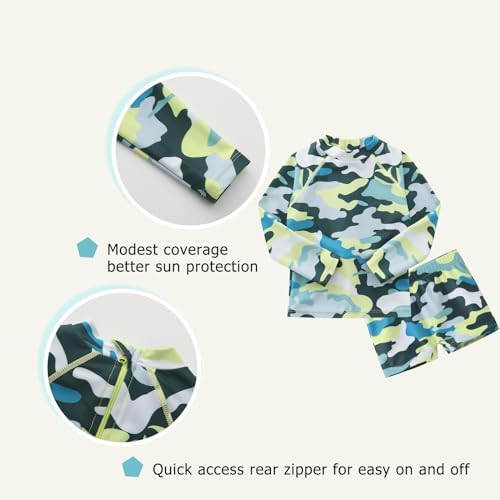 Mardonskey Boys Rash Guard Swim Set - UV Protection for Toddler