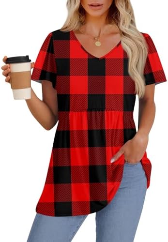 Dressy V-Neck Pleated Tunic