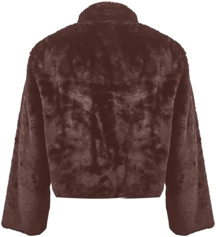 Fluffy Faux Fur Jacket Zip-Up 2024 Winter Cardigan