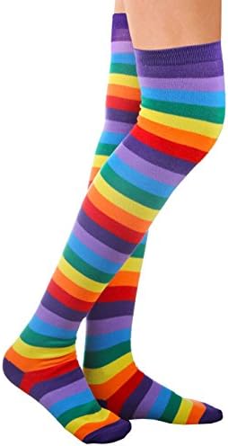 Chalier Rainbow Socks Gloves Set Perfect for Weddings Parties Everyday Style