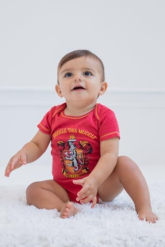 Harry Potter Baby 4-Pack Bodysuits - Easy 3-Snap Closure