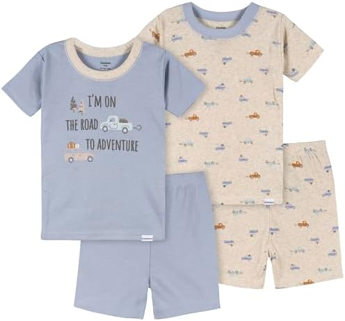 Gerber Baby Boys Toddler Snug Fit 4-Piece Pajama Set