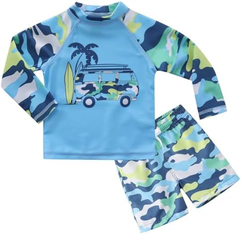 Premium Fabric UPF 50 Rash Guard Set for Boys
