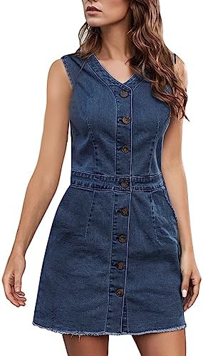 Stylish Blue Jean Bodycon Dress for Women