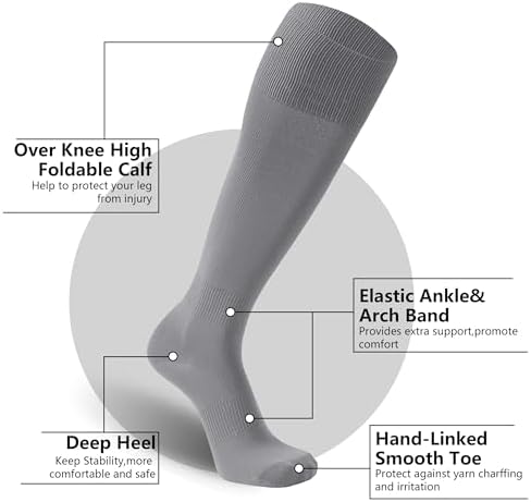 FOOTPLUS Knee-High Sports Socks Unisex