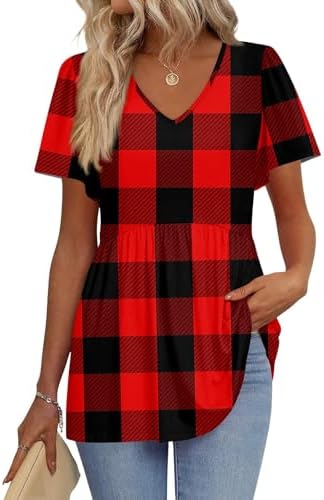 Dressy V-Neck Pleated Tunic