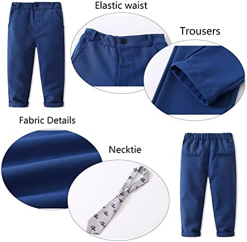 Kimocat Boys 4-Piece Formal Suit Set mens gentleman style outfit