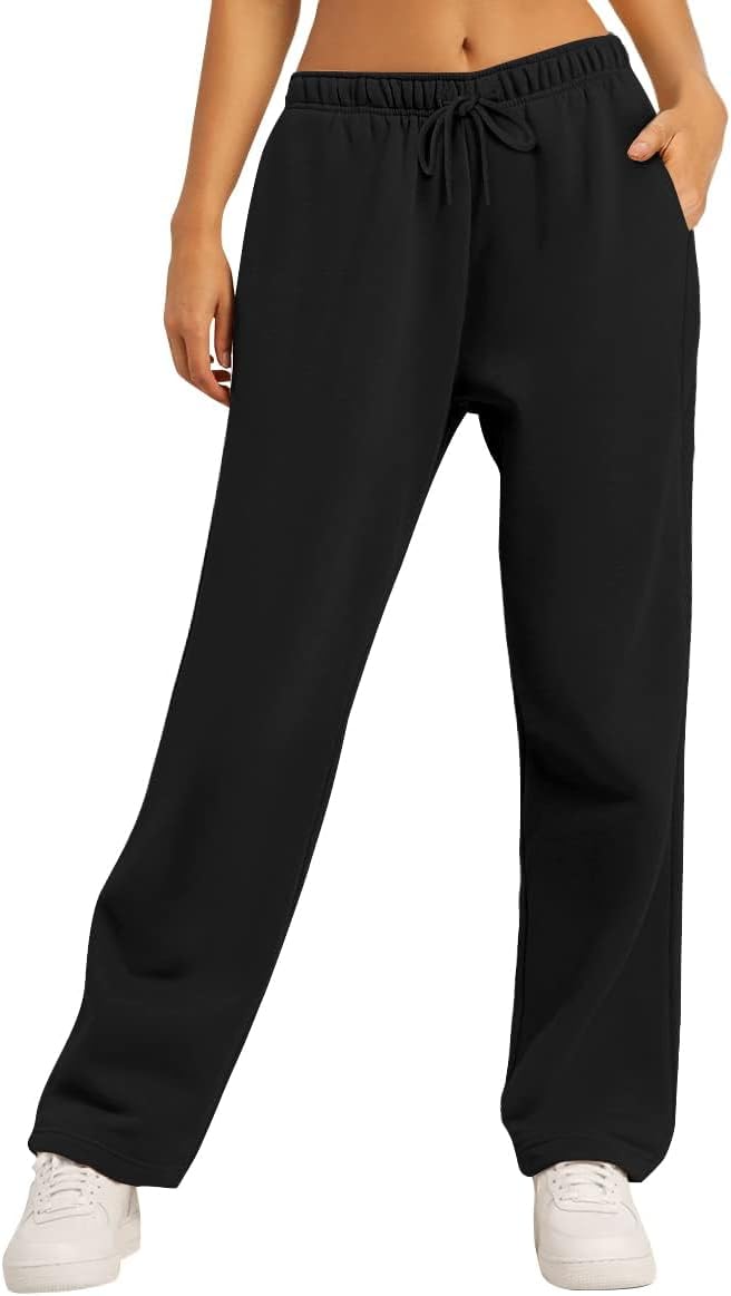Warm Fasty Womens Wide Leg Fleece Joggers