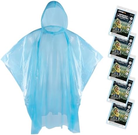 APEXUP Perfect Disposable Rain Ponchos for Adults Camping Hiking Travel