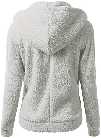 GOFULY Oversized Zip Up Sherpa Fleece Jacket for Women