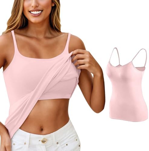 Womens Padded Tank Top with Built-in Bra for Daily Wear