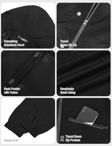 Bloggerlove Womens Waterproof Rain Jacket