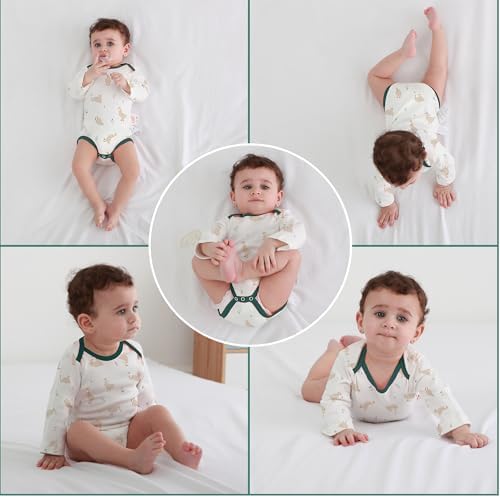 LAT Newborn Unisex Romper Set for Baby Boys Girls