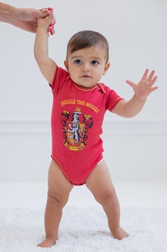 Harry Potter Baby 4-Pack Bodysuits - Easy 3-Snap Closure