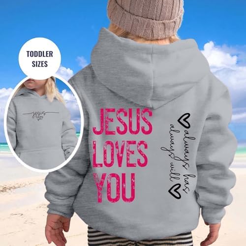 Jesus Loves You Christian Hoodie for Girls and Boys