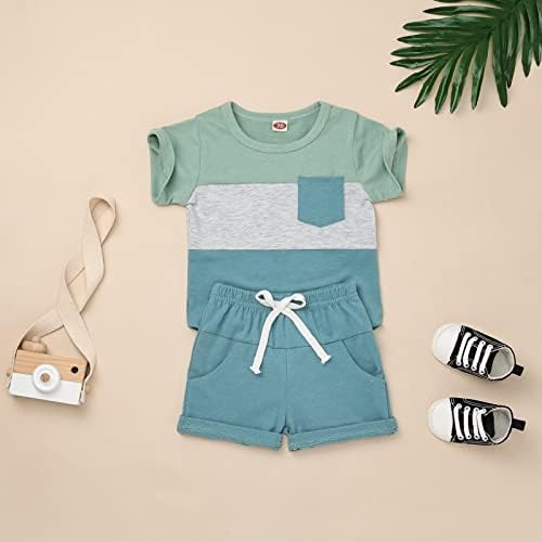 Perfect Summer Set Toddler Boys Outfit with Contrast Design