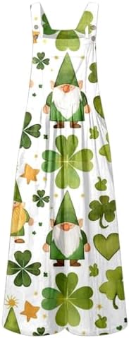 St Patricks Day Jumpsuit Romper Women 2025 Irish Green ShamrockSnapshot