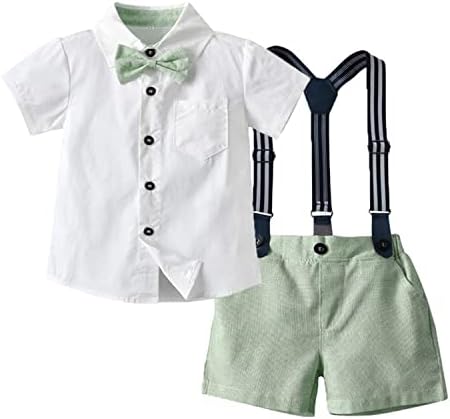 Volunboy Toddler Summer Gentleman Outfit Three-Piece Set for Boys