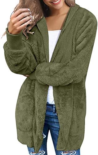Luvamia Womens Cozy Open Front Fleece Cardigan Jacket