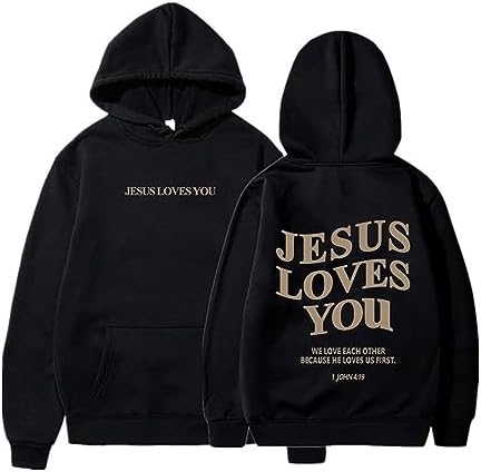 Cheerful Hundreds - Jesus Loves You Hoodie graphic cotton tassel anlam etkiler