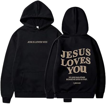 Cheerful Hundreds - Jesus Loves You Hoodie graphic cotton tassel anlam etkiler