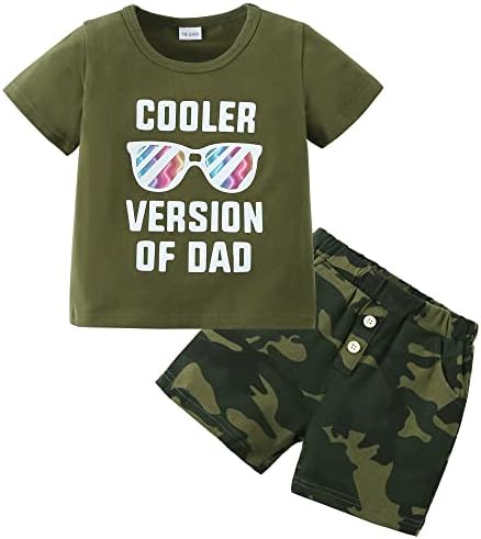 DISAUR Toddler Boys 2PCS Summer Short Sleeve Set with Pants