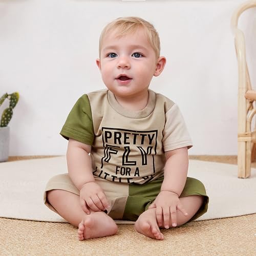 Allshope Toddler Boy Summer Outfit 2-in-1 Shorts Set