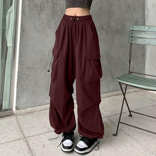 Adjustable High Waisted Cargo Pants