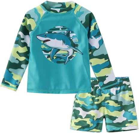 Toddlers Boys Rash Guard Swim Set