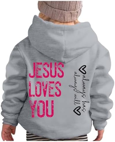 Jesus Loves You Christian Hoodie for Girls and Boys