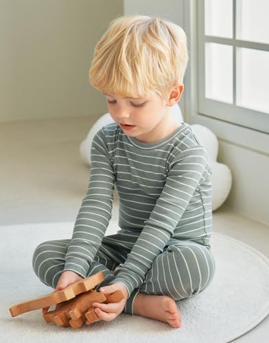 Blocked Stripe Pajamas Set unisex soft comfy