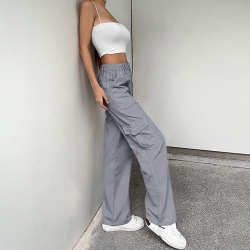 Lepunuo High Waisted Cargo Pants for Women Comfortable Y2K Style