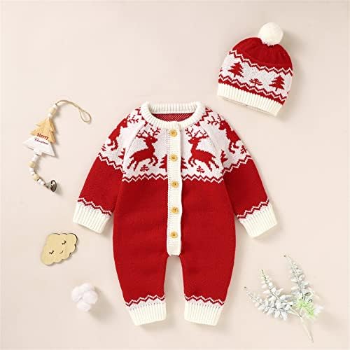 Christmas Sweater Romper Set for Babies