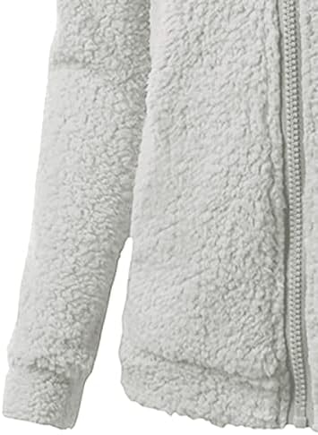 GOFULY Oversized Zip Up Sherpa Fleece Jacket for Women