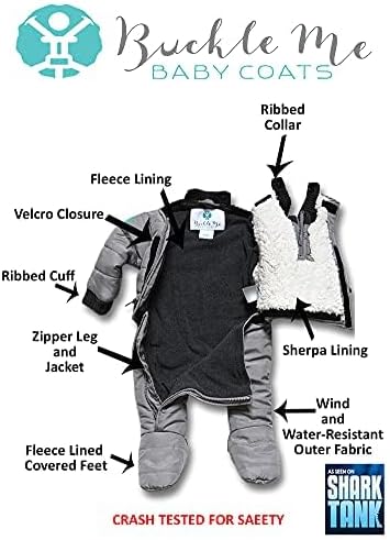 Quick Close Safer Car Seat Winter Jacket for Kids