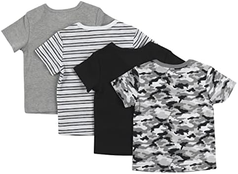 Hanes Baby Short Sleeve Flexy Soft Stretch T-Shirt 4-Pack