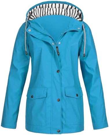 Pink All-Weather Raincoat with Pockets Zip-Up