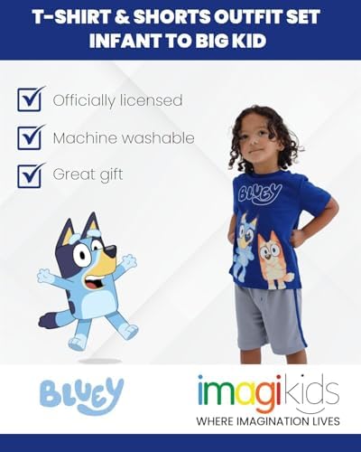 Bluey Bingo Bingo T-Shirt and Mesh Shorts Toddler to Big Kid