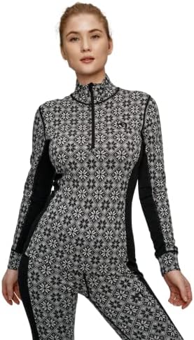 Kari Traa Rose Half Zip Womens Base Layer Top Quilted Warmth and Confidence