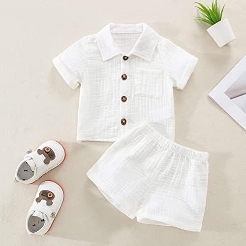 SHIBAOZI Toddler Boys 2-Piece Summer Outfit Set
