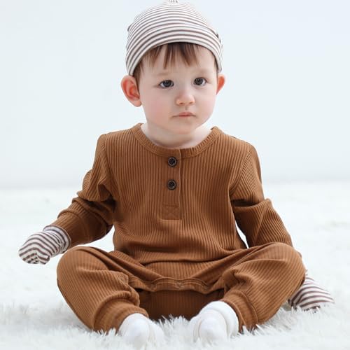 Ruliby Ribbed Romper Set 5-Piece 0-12 Months