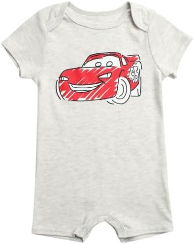 Disney Baby Boys Romper 2 Pack - Cozy Fleece with Snap Closure