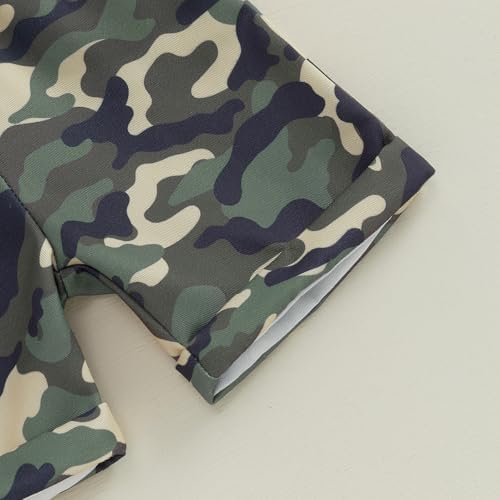 Camouflage Letter Print Toddler Boys Sets