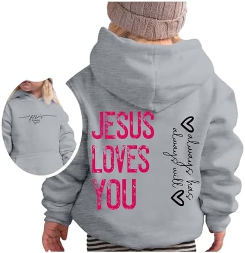 Jesus Loves You Christian Hoodie for Girls and Boys