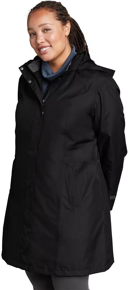 Eddie Bauer Womens Gangster Trench Coat Experience the Rains Fury