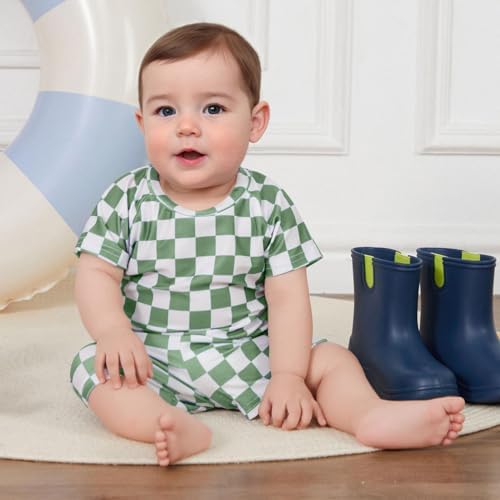 Dewadbow Toddler Boy Two Piece Swimsuit Set