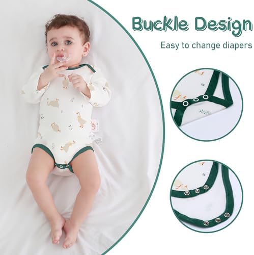 LAT Newborn Unisex Romper Set for Baby Boys Girls