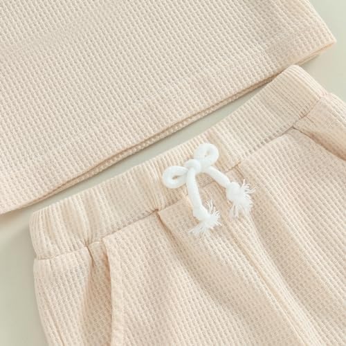 Premium Toddler Boys Waffle Knit Shorts Set