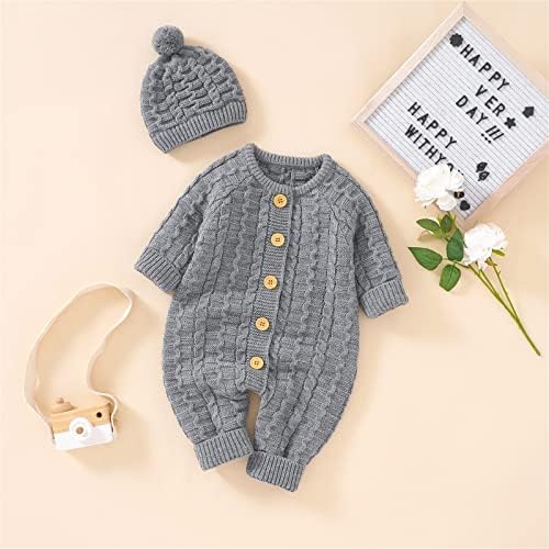 Knitted Solid Knit jumper sweatshirtRomper for Kids Boys and Girls