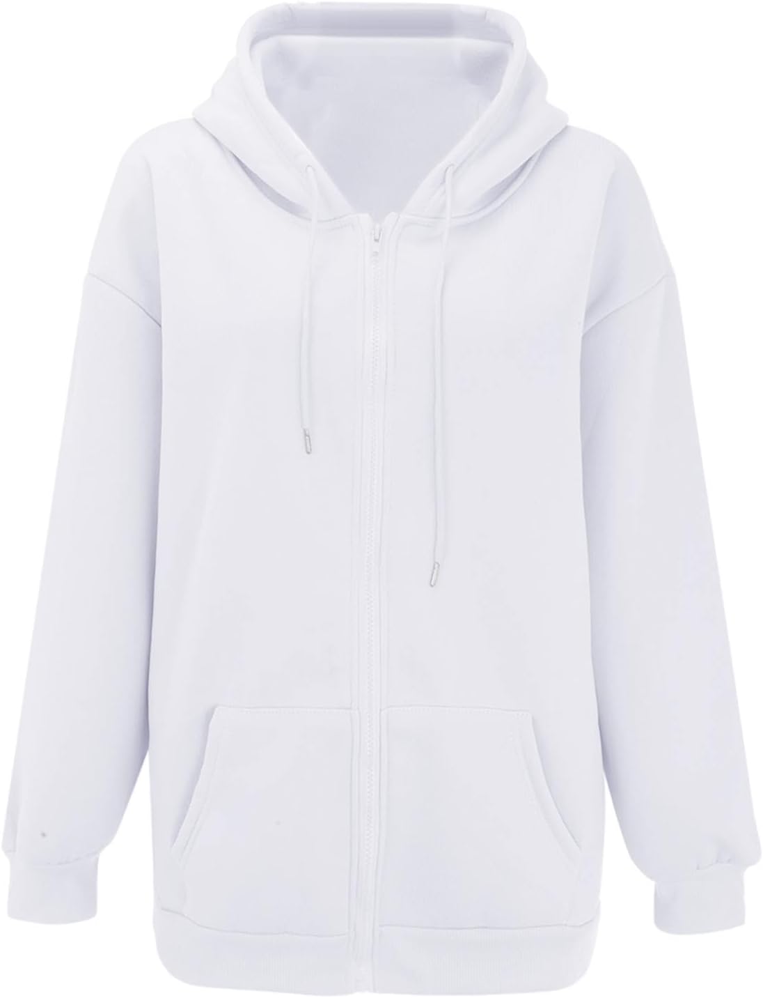 Womens Oversized Full Zip Y2K Hoodie - Loose Fit